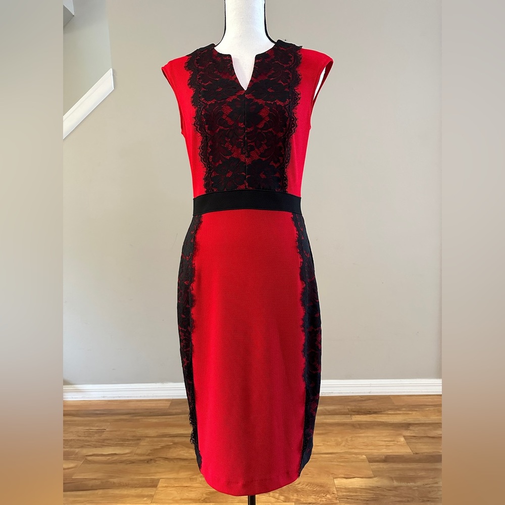 Danny & Nicole Lace Sheath Dress - Size 6